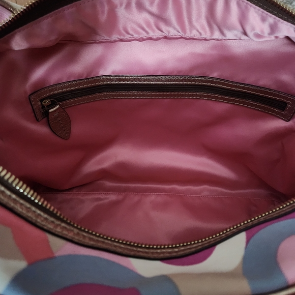 NWOT RARE Coach Penelope OP ART Travel Satchel Luggage Bag 13477 - Picture 10 of 16